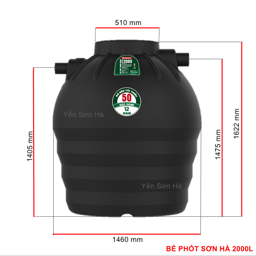 Bồn Tự Hoại Septic 2000 Lít