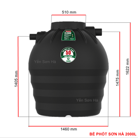 Bồn Tự Hoại Septic 2000 Lít