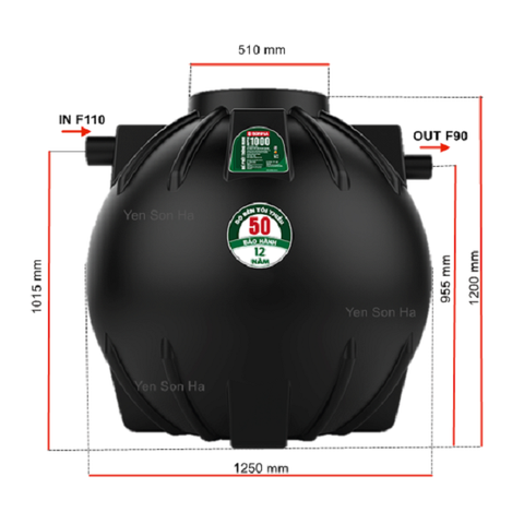 Bể phốt Sơn Hà 1000L