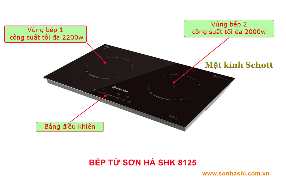 Bếp điện từ Sơn Hà SHK 8125