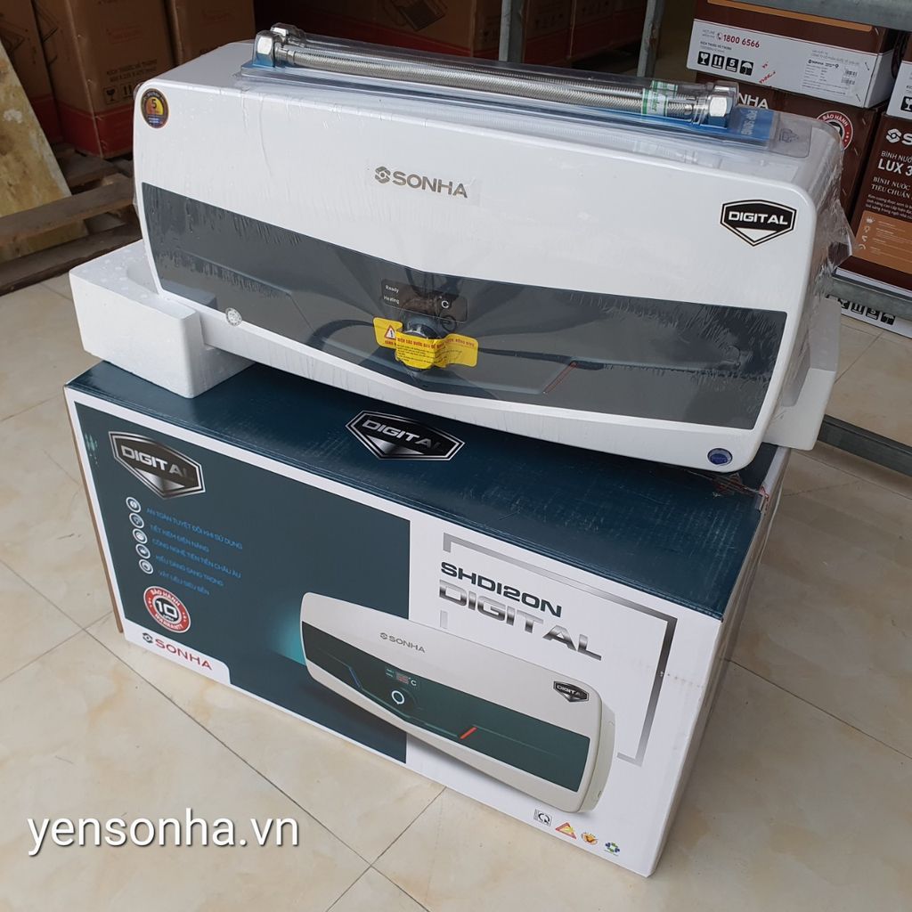Bình nóng lạnh Digital Sơn Hà 20 lít ngang
