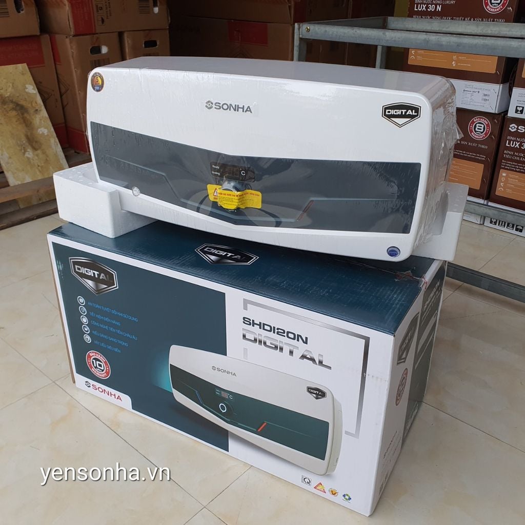 Bình nóng lạnh Digital Sơn Hà 20 lít ngang