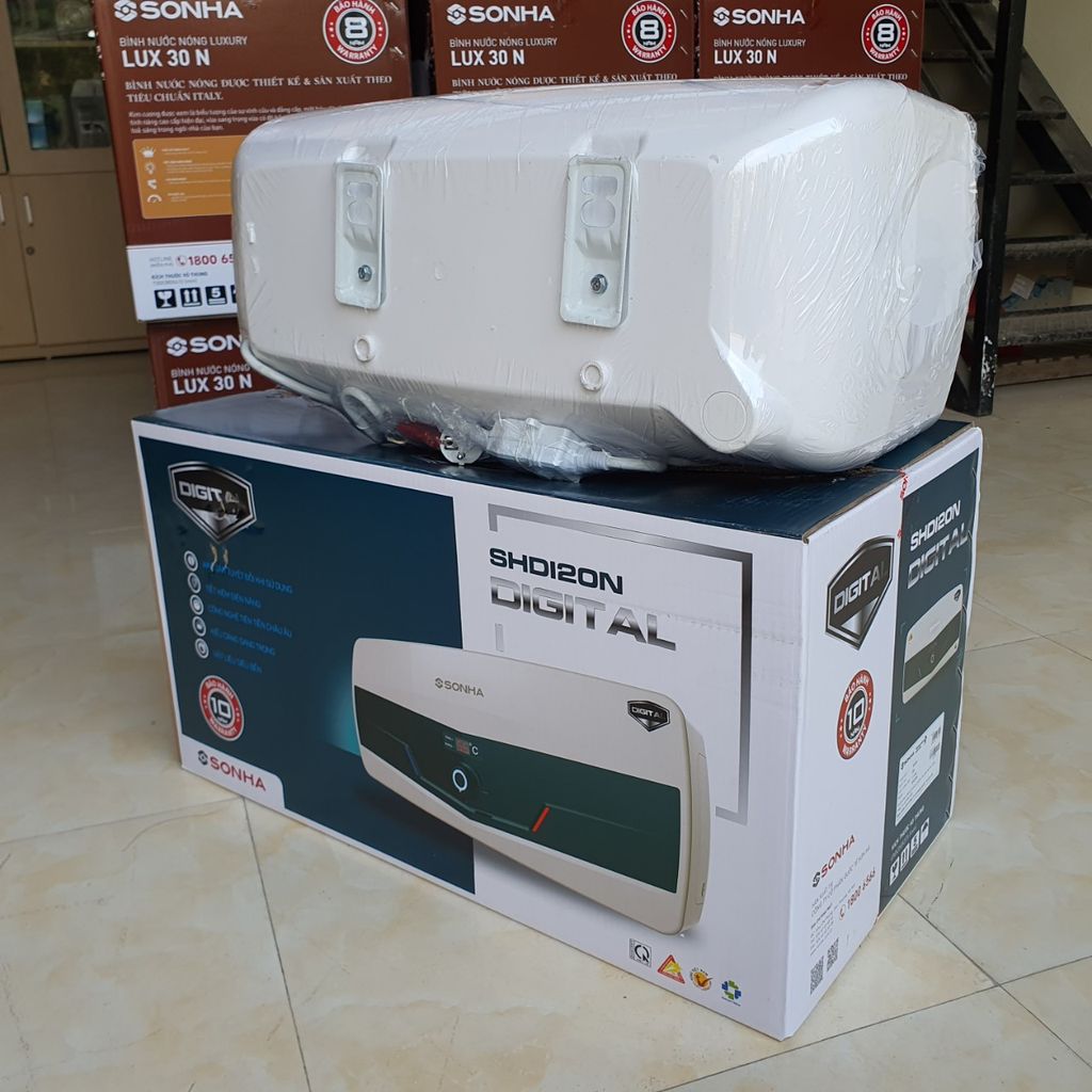 Bình nóng lạnh Digital Sơn Hà 20 lít ngang