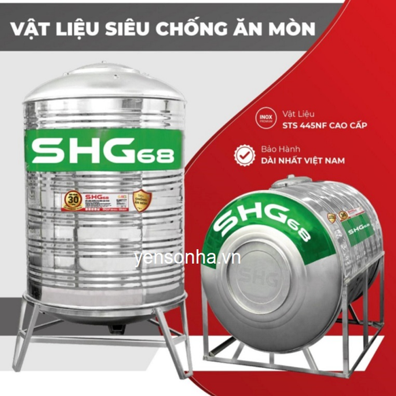 Bồn nước Lộc Phát chống ăn mòn SHG68 1500L