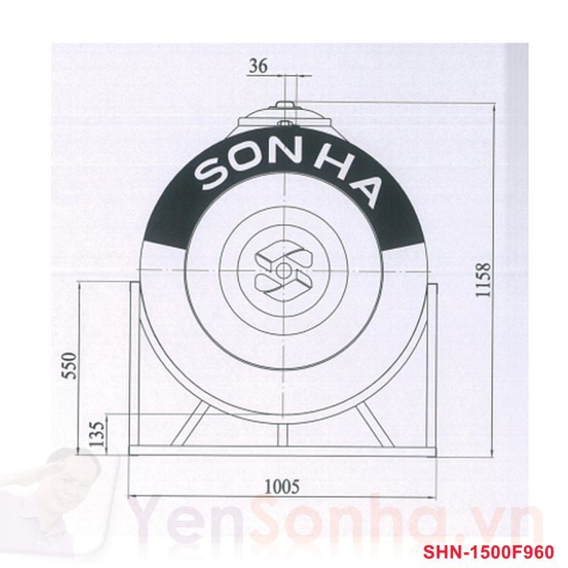 Bồn Nước Sơn Hà 1500L Ngang F960
