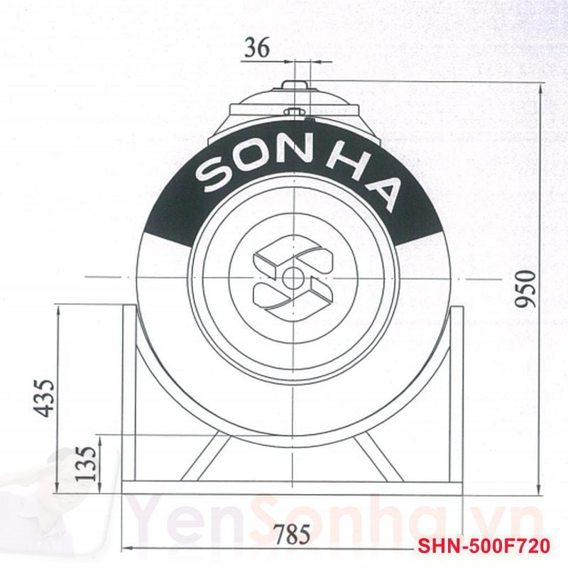 Bồn Nước Sơn Hà 500L Ngang