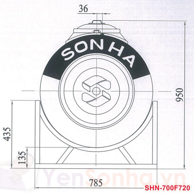 Bồn Nước Sơn Hà 700L Ngang