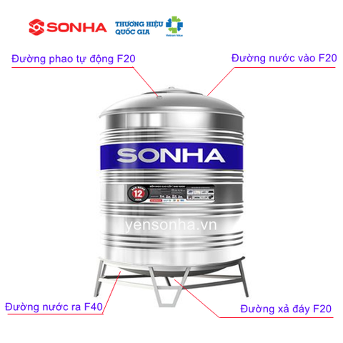 Bồn Nước Sơn Hà 2500L Đứng F1140