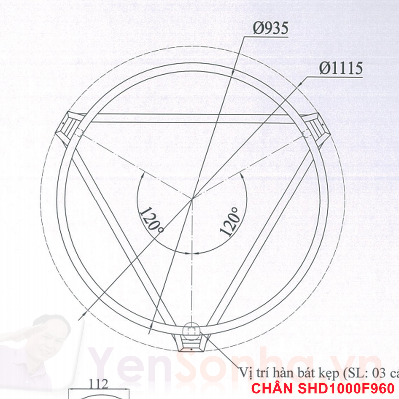 Bồn Nước Sơn Hà 1000L Đứng