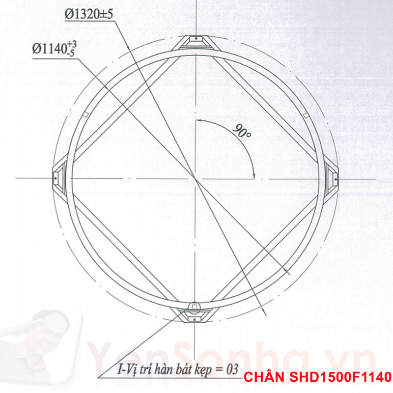 Bồn Nước Sơn Hà 1500L Đứng F1140