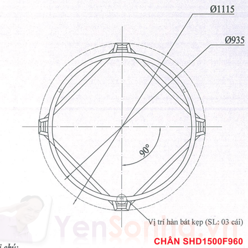 Bồn Nước Sơn Hà 1500L Đứng F960