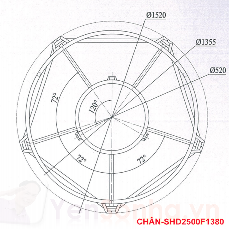 Bồn Nước Sơn Hà 2500L Đứng F1380