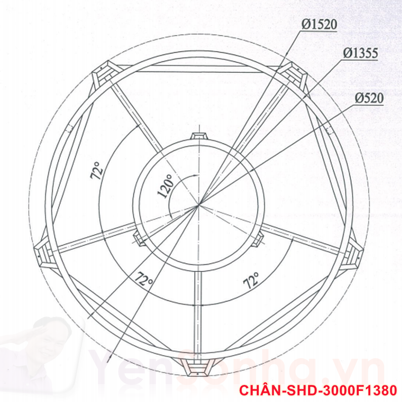 Bồn Nước Sơn Hà 3000L Đứng F1380
