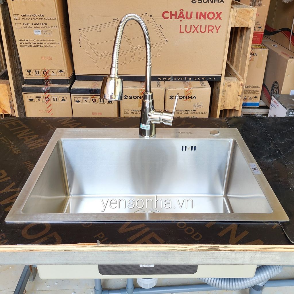 Chậu rửa 1 hố Sơn Hà Luxury