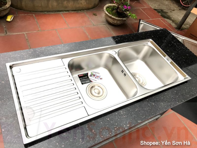 Chậu rửa bát Sơn Hà S105 bàn phải