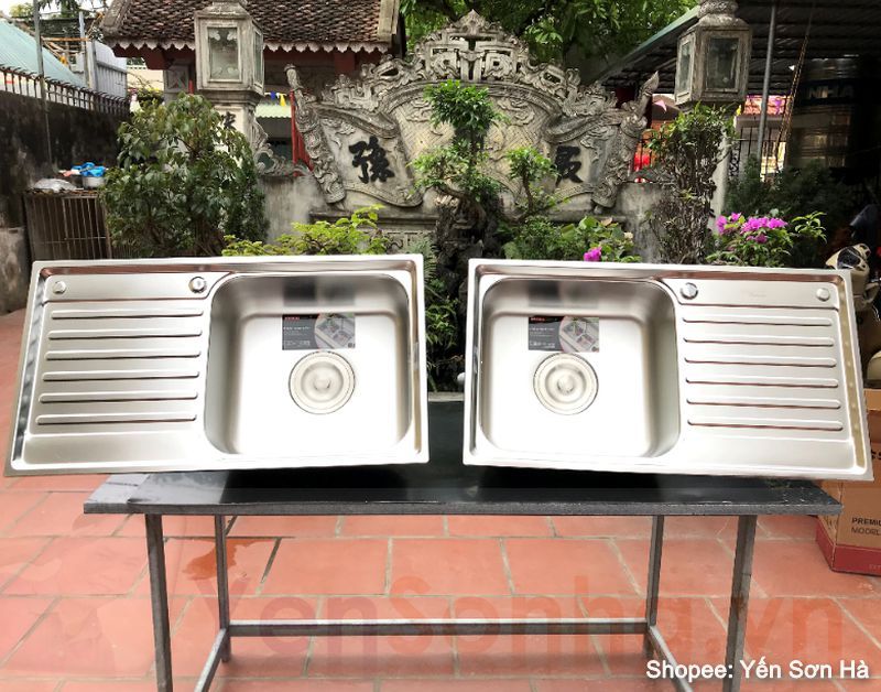 Chậu rửa chén bát Sơn Hà S78 bàn phải