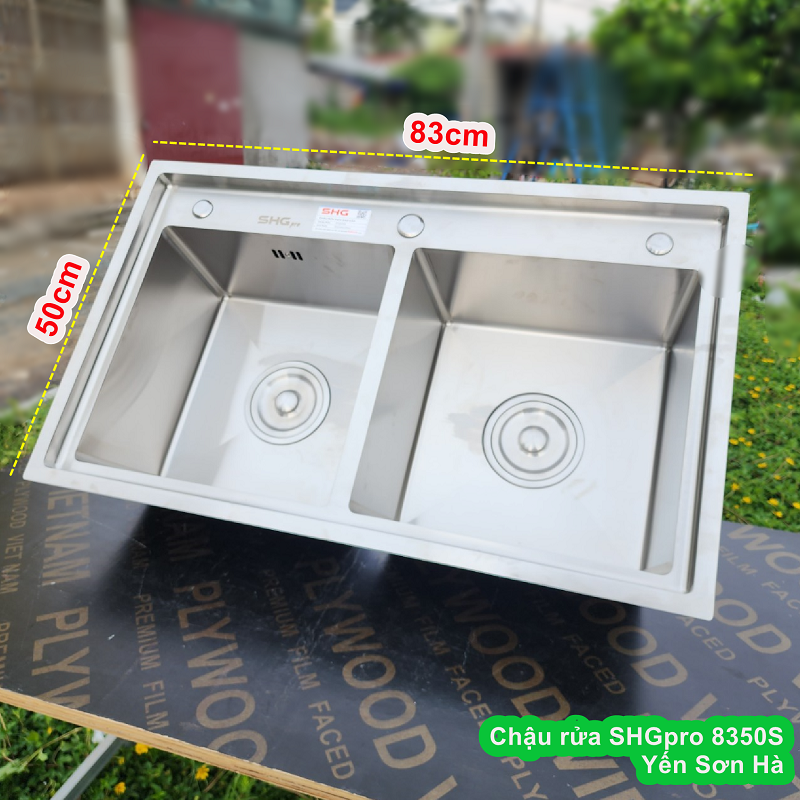 Chậu rửa bát âm bàn đá SHGpro 8350S