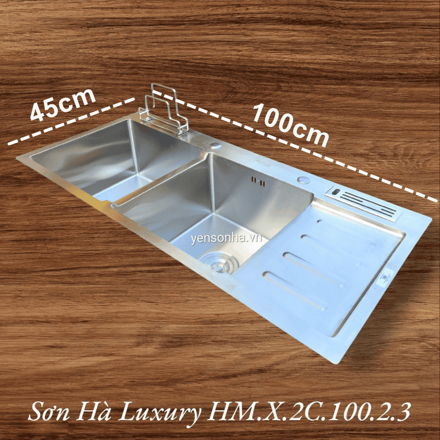 Chậu rửa Luxury Sơn Hà 2 Hố có bàn