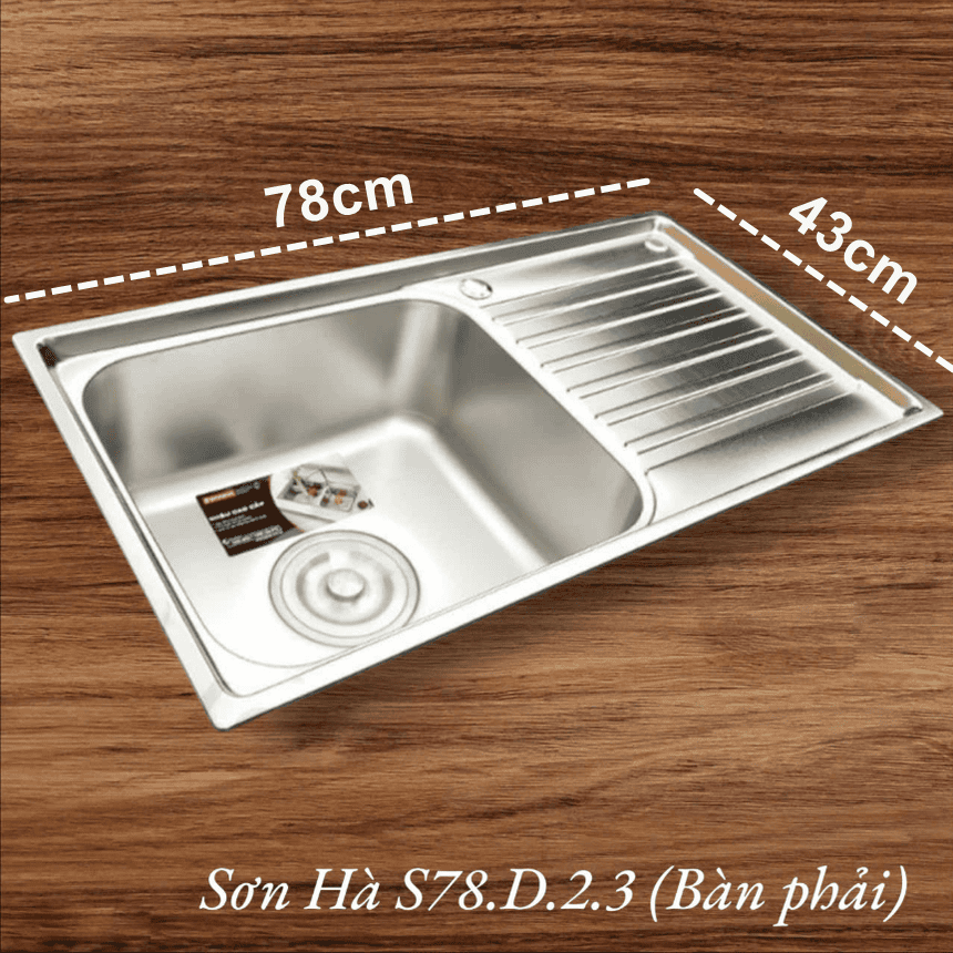 Chậu rửa chén bát Sơn Hà S78 bàn phải