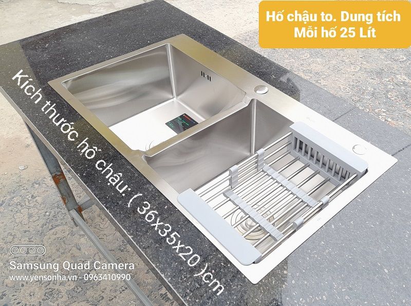 Chậu đúc Sơn Hà 2 hố cân