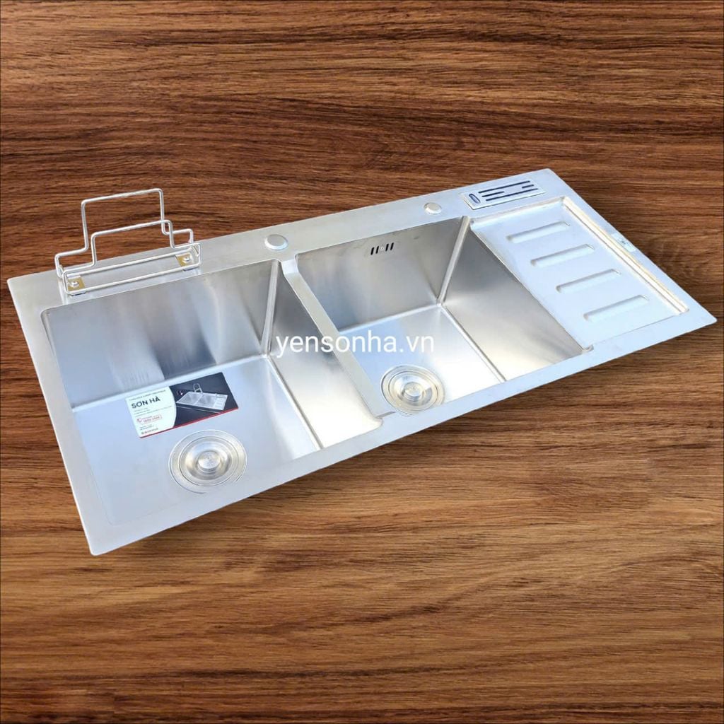 Chậu rửa Luxury Sơn Hà 2 Hố có bàn