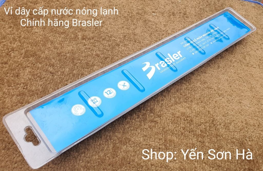 Dây cấp nước nóng lạnh inox sợi 304 chính hiệu Brasler