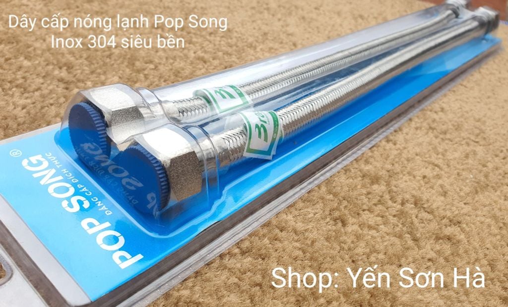 Dây cấp nước nóng lạnh inox sợi 304 chính hiệu Brasler