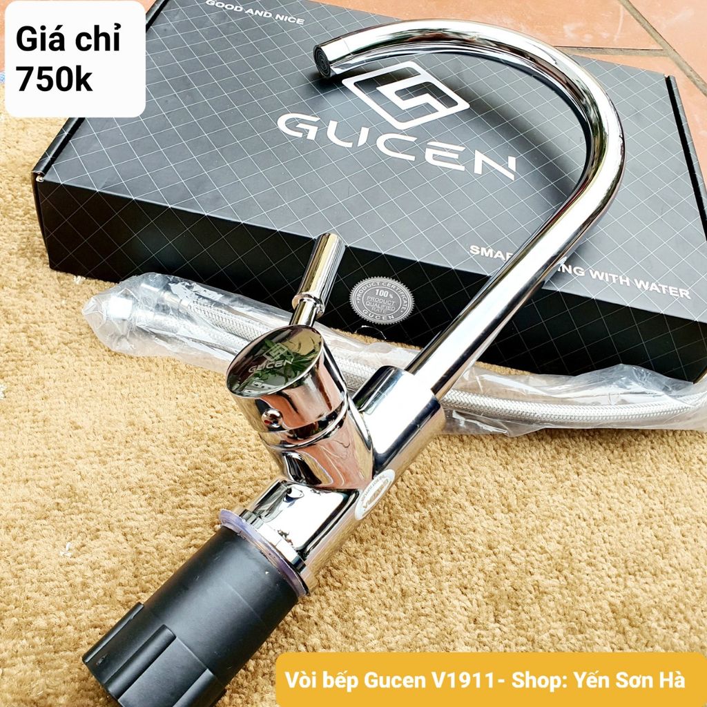 Vòi rửa bát nóng lạnh Gucen V1911