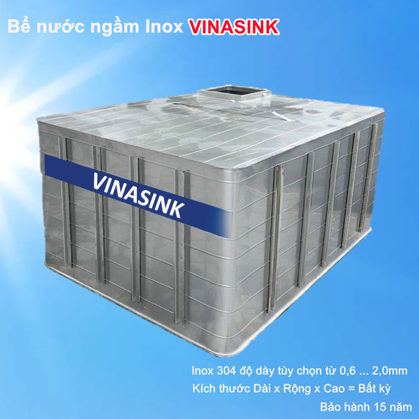 Bể nước ngầm inox Vinasink 1500L