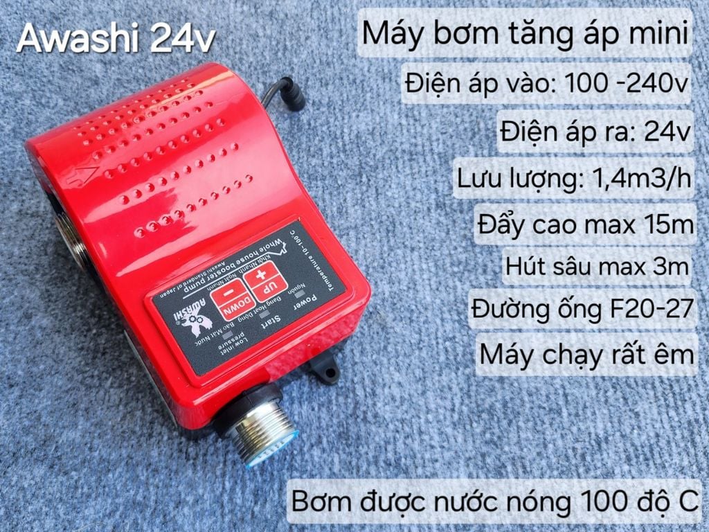 Máy bơm tăng áp từ thông minh 24v