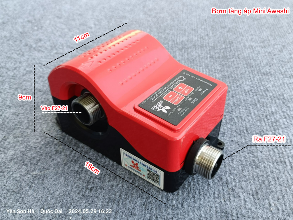 Máy bơm tăng áp từ thông minh 24v