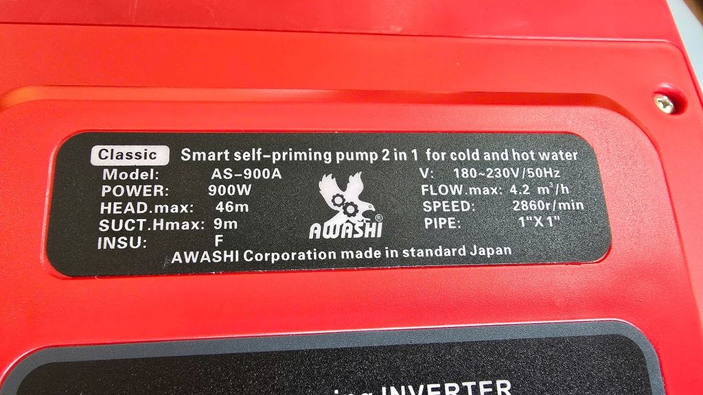 Máy bơm tăng áp thông minh Awashi 900w