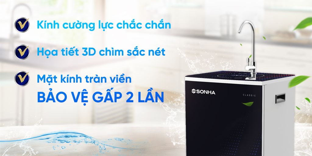 Máy lọc nước RO Sơn Hà Classic 10 lõi lọc có vỏ tủ