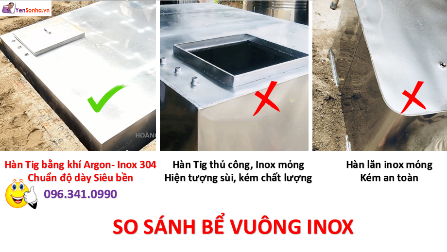 Bể ngầm inox 2000 lít