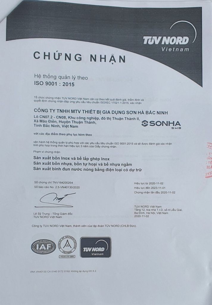 Bồn nhựa Sơn Hà 500L đứng