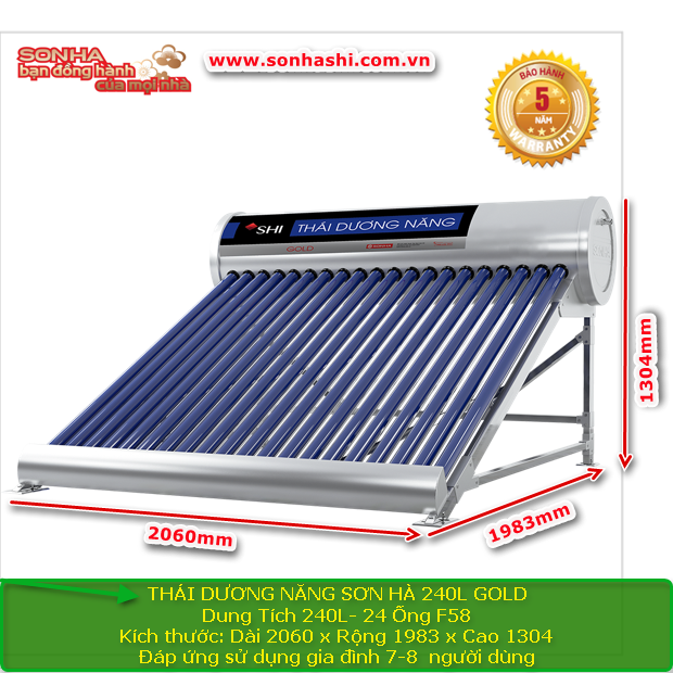 Thái Dương Năng Eco Plus 240L