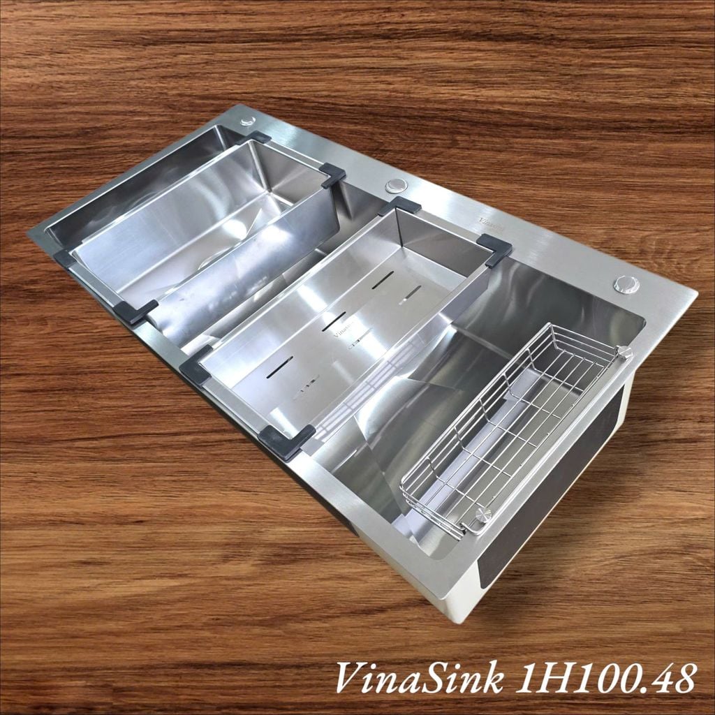 Chậu rửa 1 hố Vinasink 1H100.48 Dài 1m Rộng 48cm
