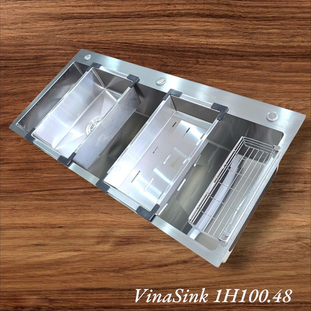 Chậu rửa 1 hố Vinasink 1H100.48 Dài 1m Rộng 48cm