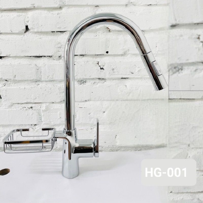 Vòi rửa bát dây rút HG bóng