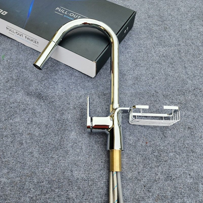 Vòi rửa bát dây rút HG bóng