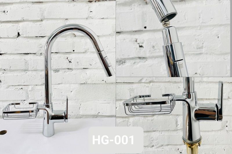 Vòi rửa bát dây rút HG bóng