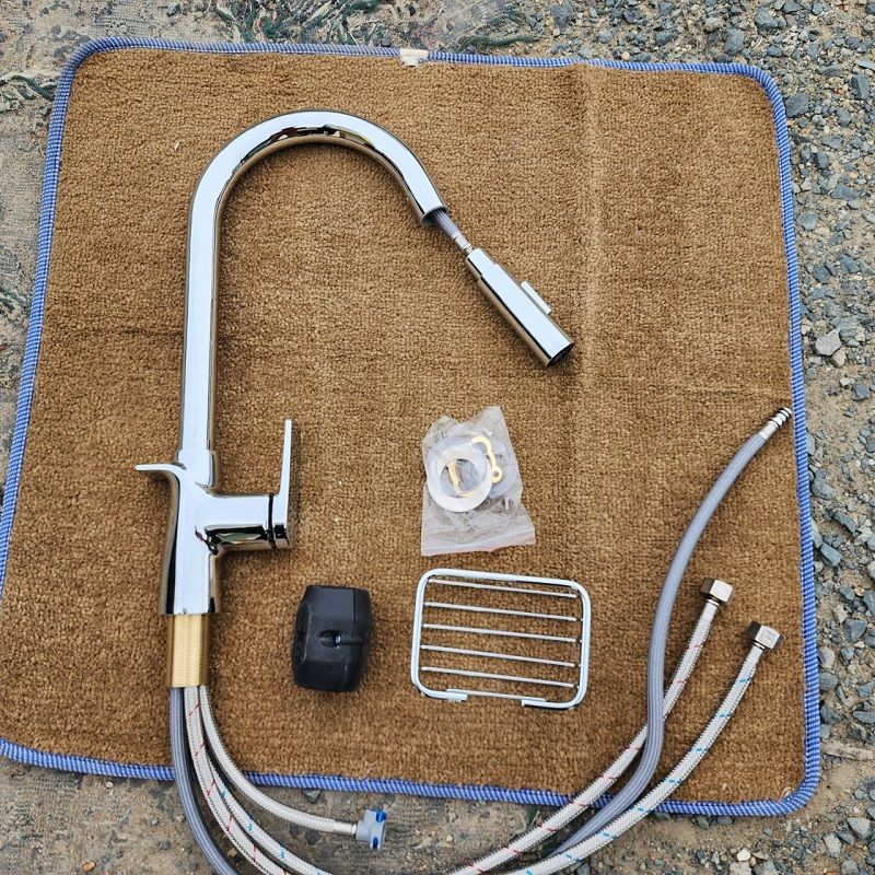 Vòi rửa bát dây rút HG bóng