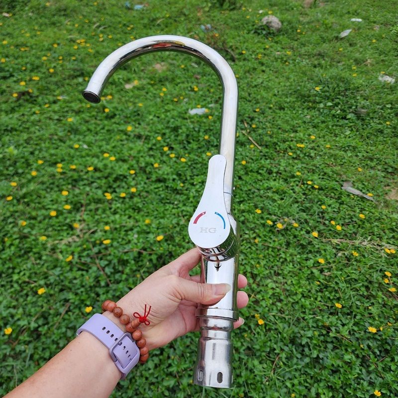 Vòi rửa bát cần cứng HG bóng