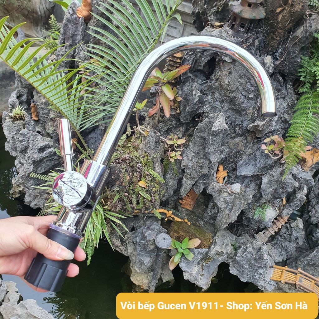 Vòi rửa bát nóng lạnh Gucen V1911