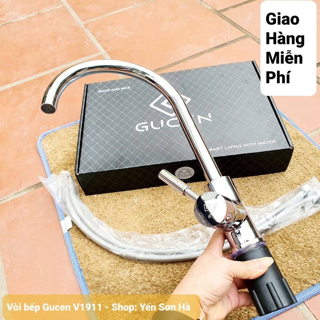 Vòi rửa bát nóng lạnh Gucen V1911