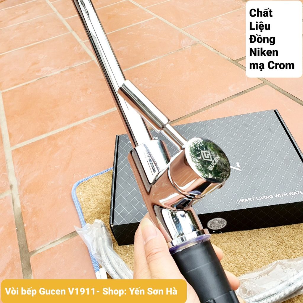 Vòi rửa bát nóng lạnh Gucen V1911