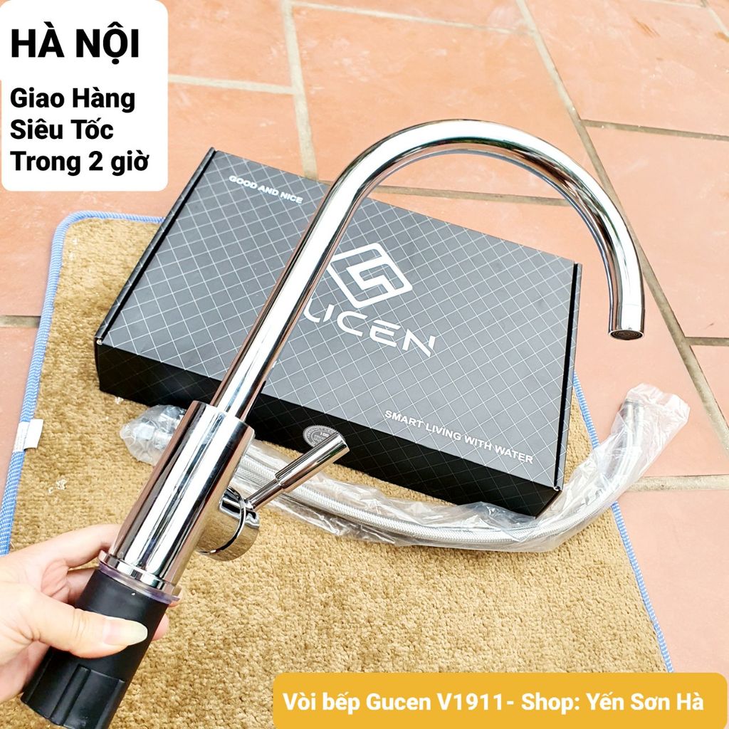 Vòi rửa bát nóng lạnh Gucen V1911