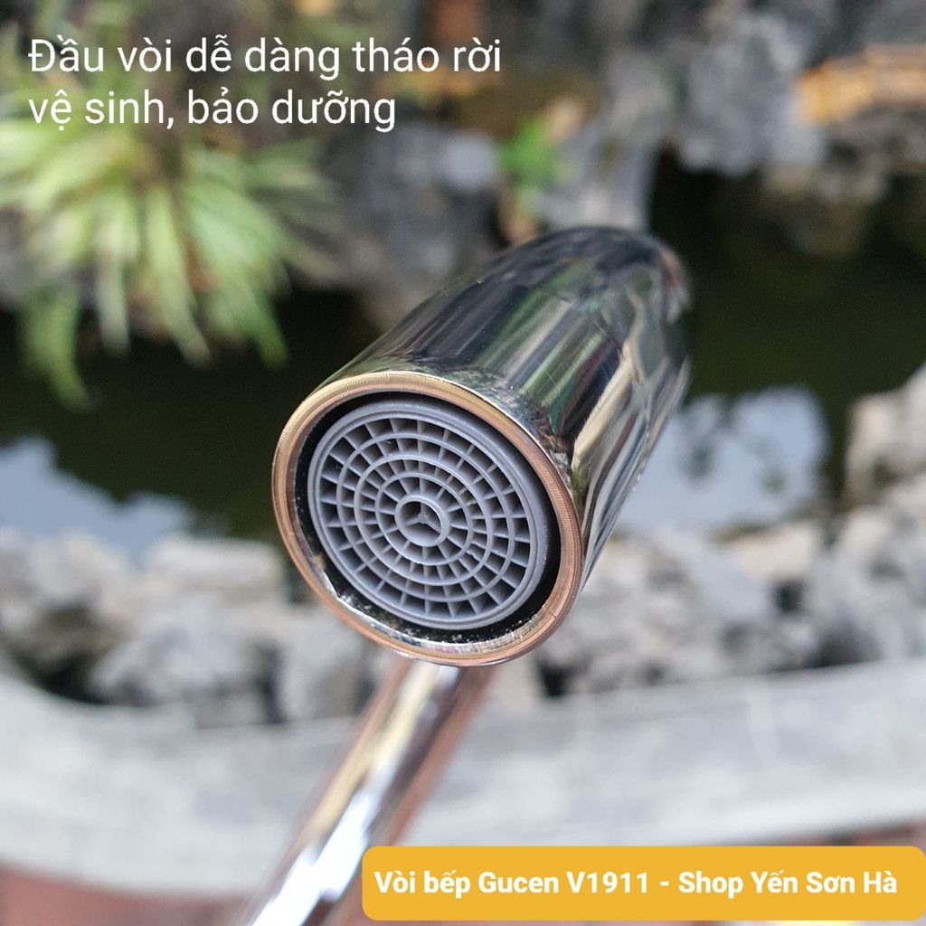 Vòi rửa bát nóng lạnh Gucen V1911
