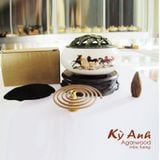  Combo Bộ Lư Sứ dùng Cho Nhang Vòng- Nhang Nụ-CB01 