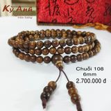  Vòng Trầm Hương 108 Hạt Đơn 6-7-8ly- Trầm Hương Indo Socola VHT220815 